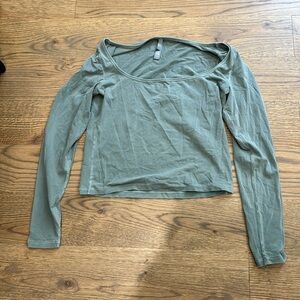 New Vintage Scoop Long Sleeve T-Shirt- Blue Chalk